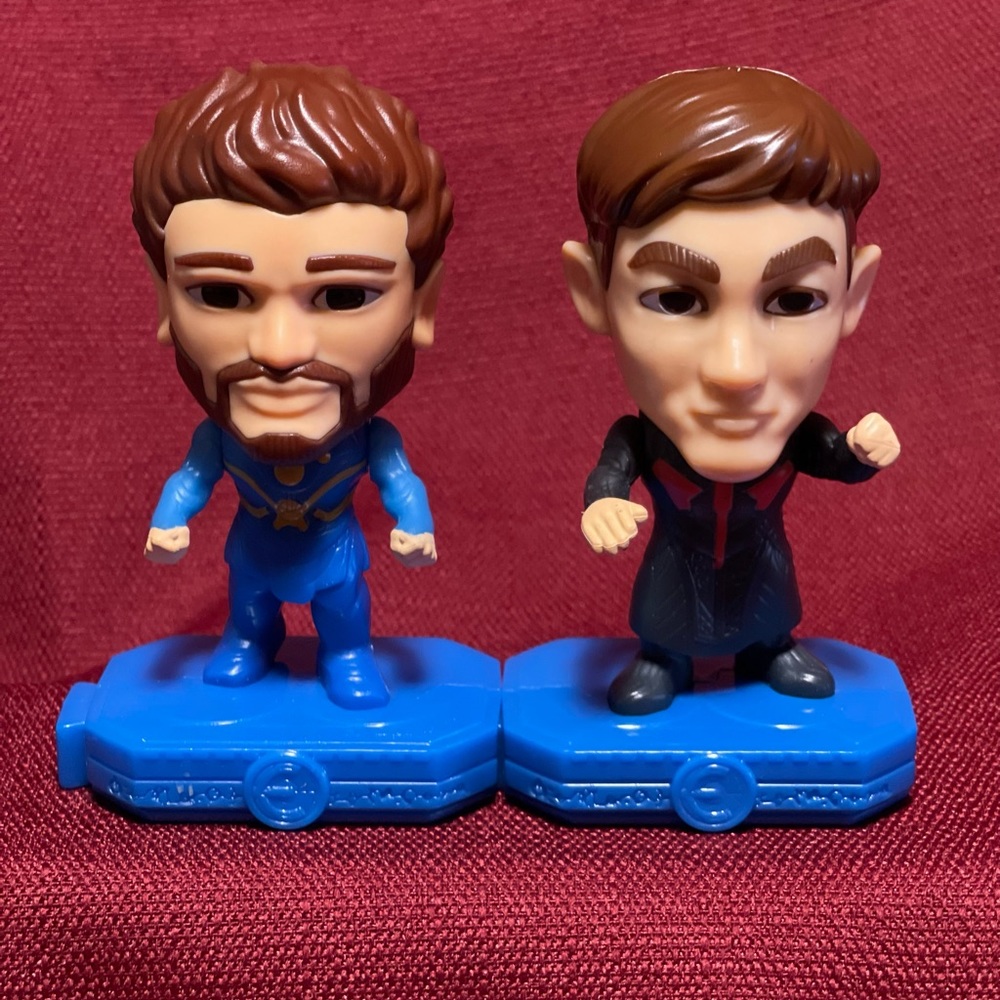 Ikaris And Druig 2020 Marvel Eternals McDonalds Action Figure Toy Big Head Doll